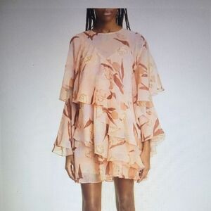 NWT Ted Baker Pegeia Chiffon Mini Dress size Medium